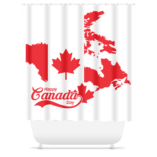 Happy Canada Day Shower Curtains