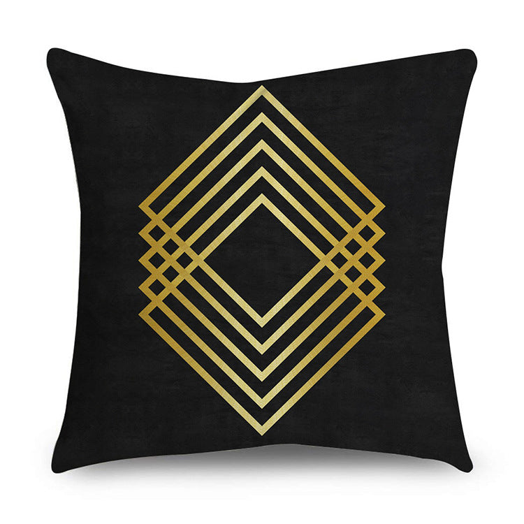 Black gold polyester pillowcase