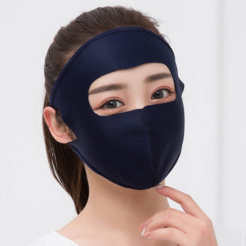 Summer ice silk breathable mask female sunscreen full face mask