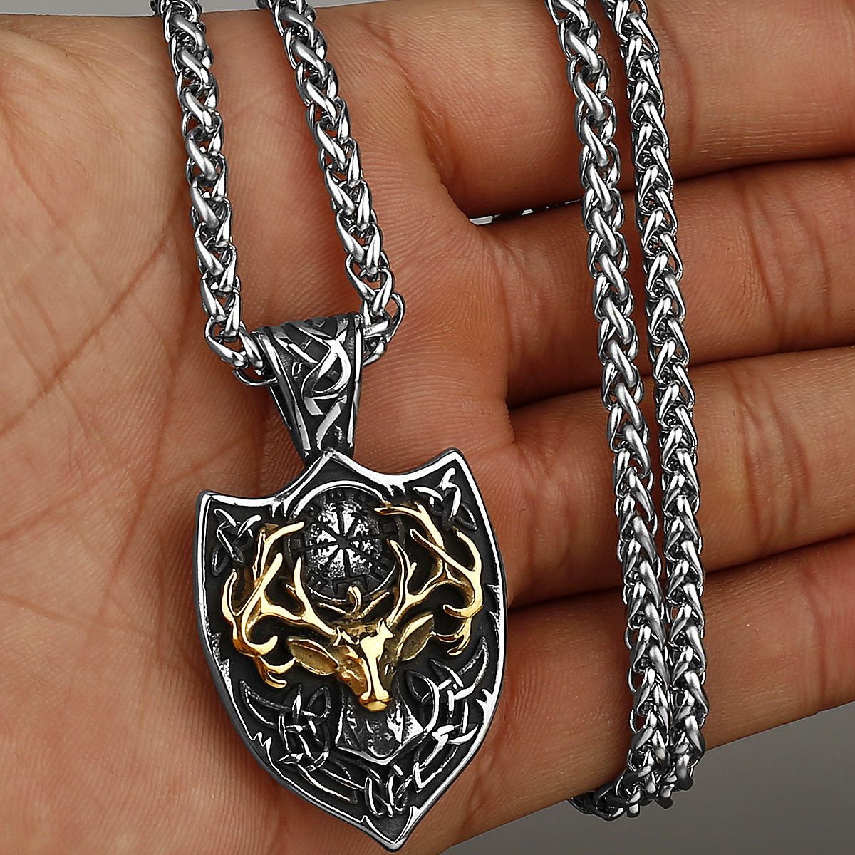 Domineering Antlers Titanium Steel Pendant Necklace