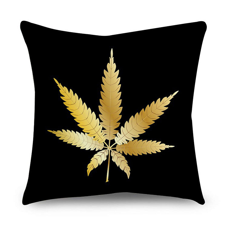 Black gold polyester pillowcase