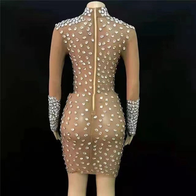 European And American Style Sexy Sequin Cocktail Party Dress