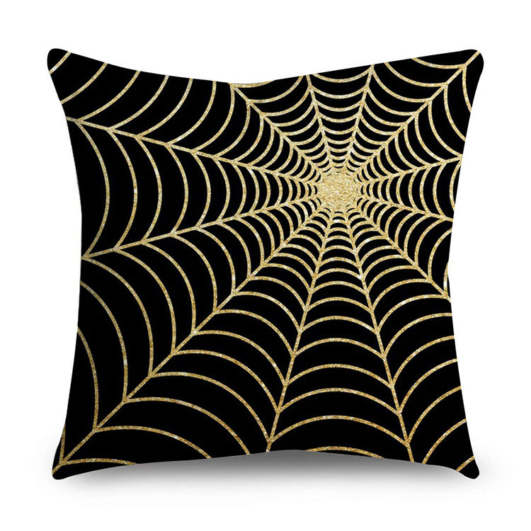 Black gold polyester pillowcase