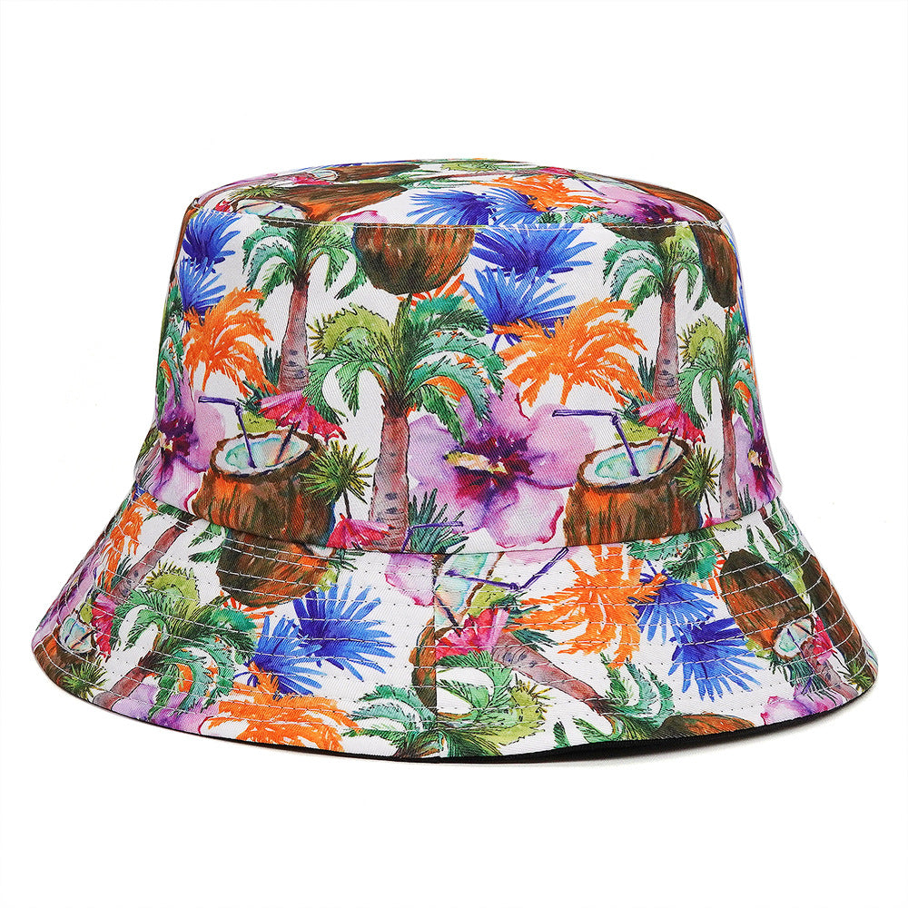 Women's European And American Fashionable Printed Sun Hat