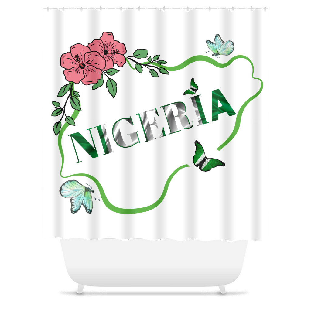 Nigeria Butterfly Shower Curtains