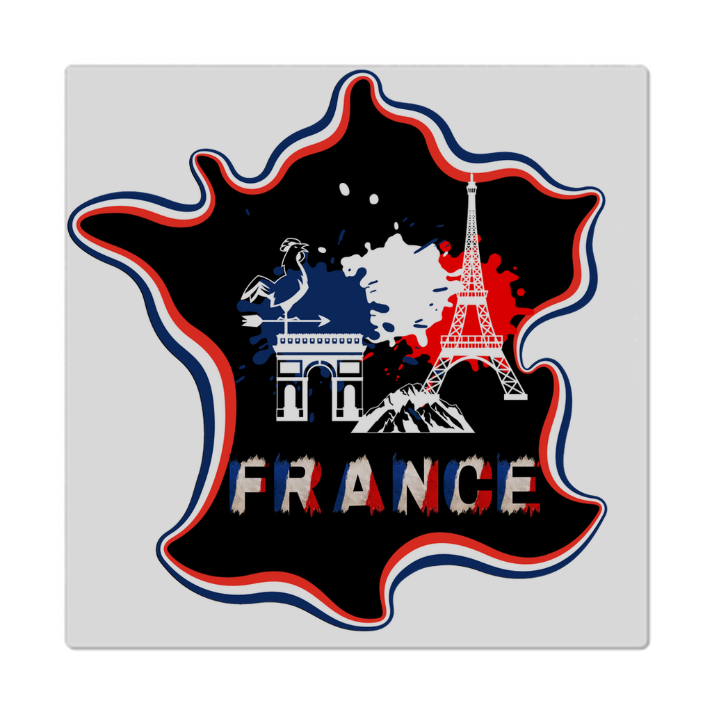 France Map Cloth Napkins