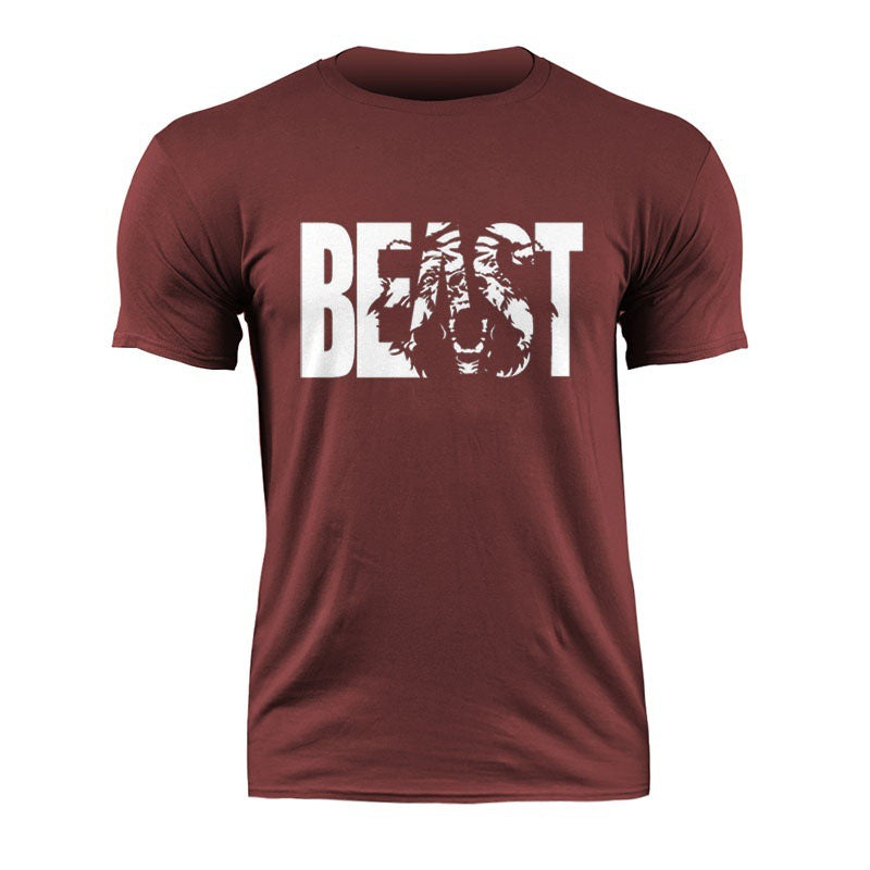 Fitness Sports Combed Cotton Plus Size Summer T-shirt