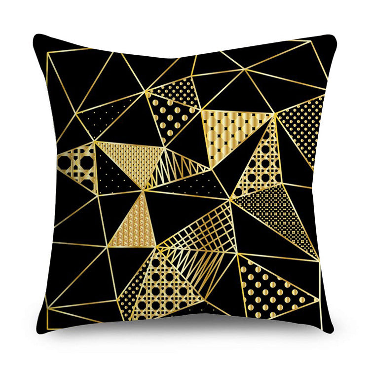 Black gold polyester pillowcase