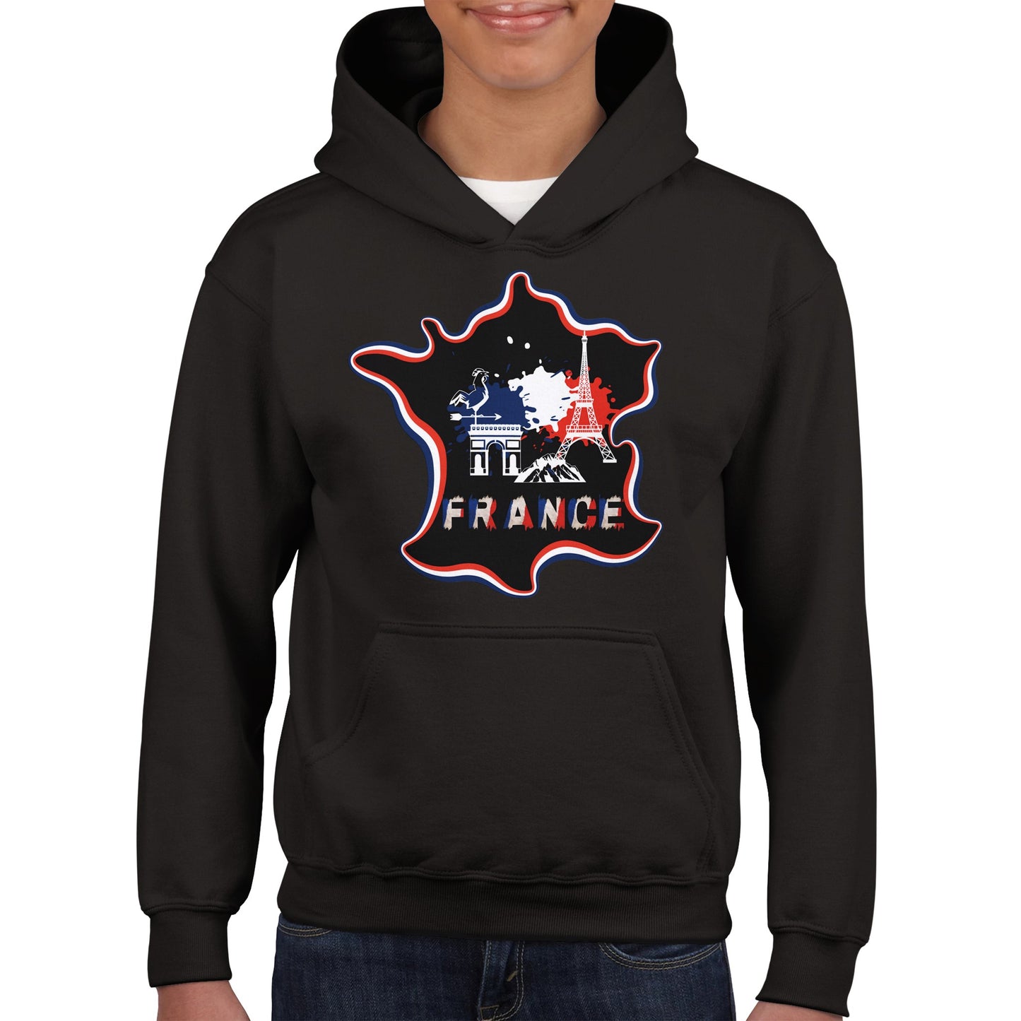 France Map Classic Kids Pullover Hoodie