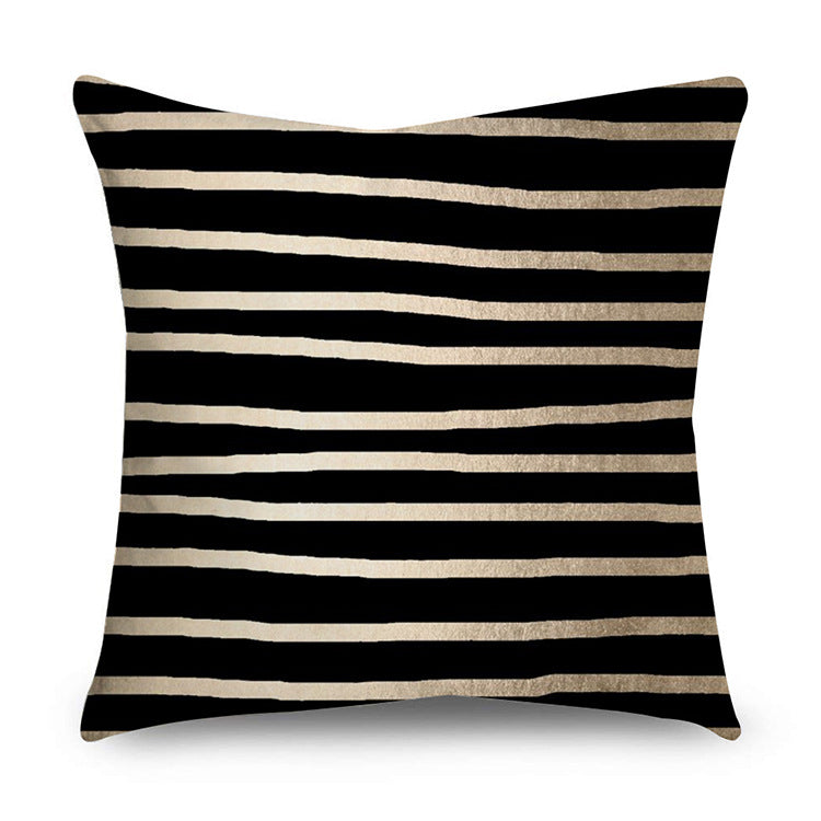 Black gold polyester pillowcase