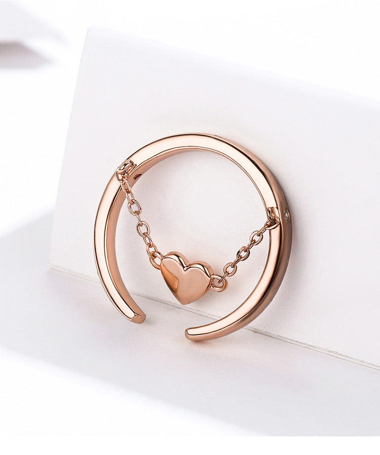 Golden Personality Valentine's Day Ring