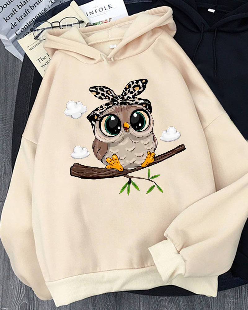 Fashion Women Cute Cartoon Hooded Sweatshirt