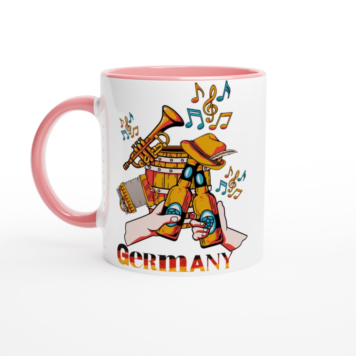 Germany White 11oz Ceramic Mug with Color Inside