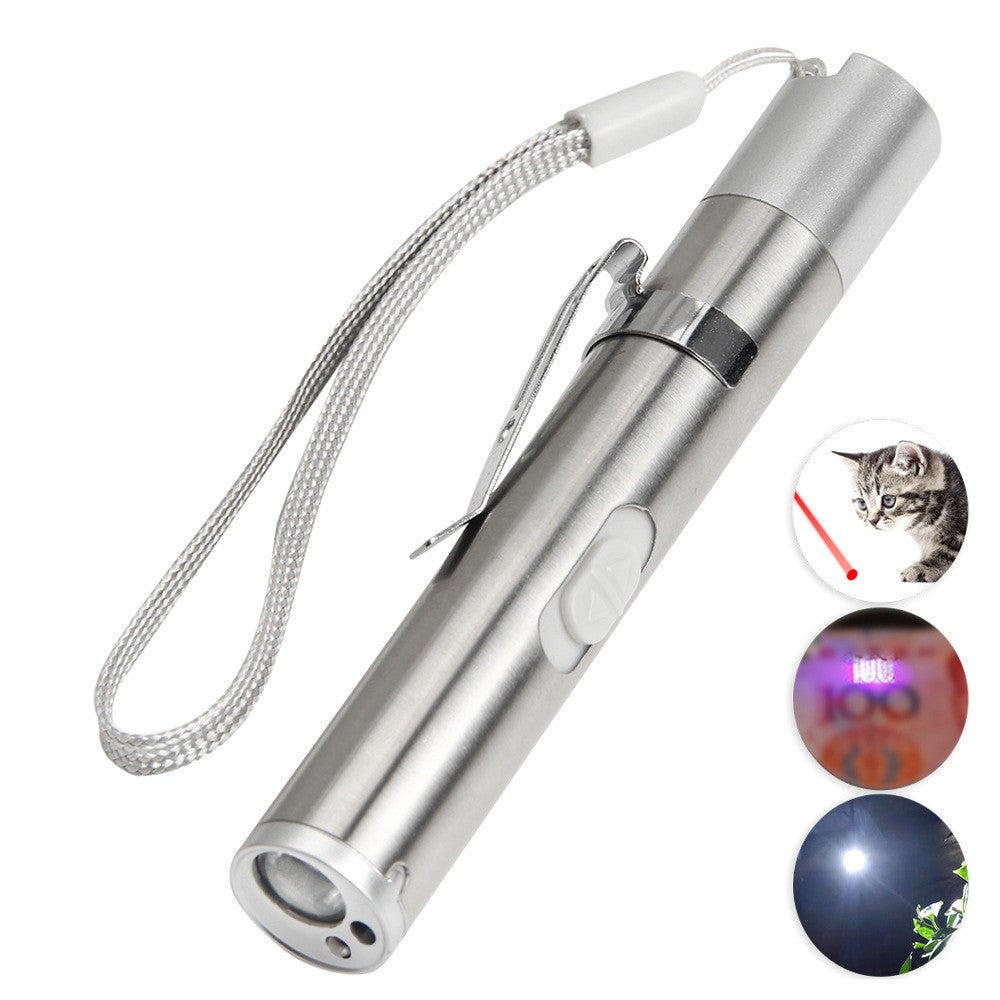 USB Rechargeable Mini Flashlight Laser Pointer