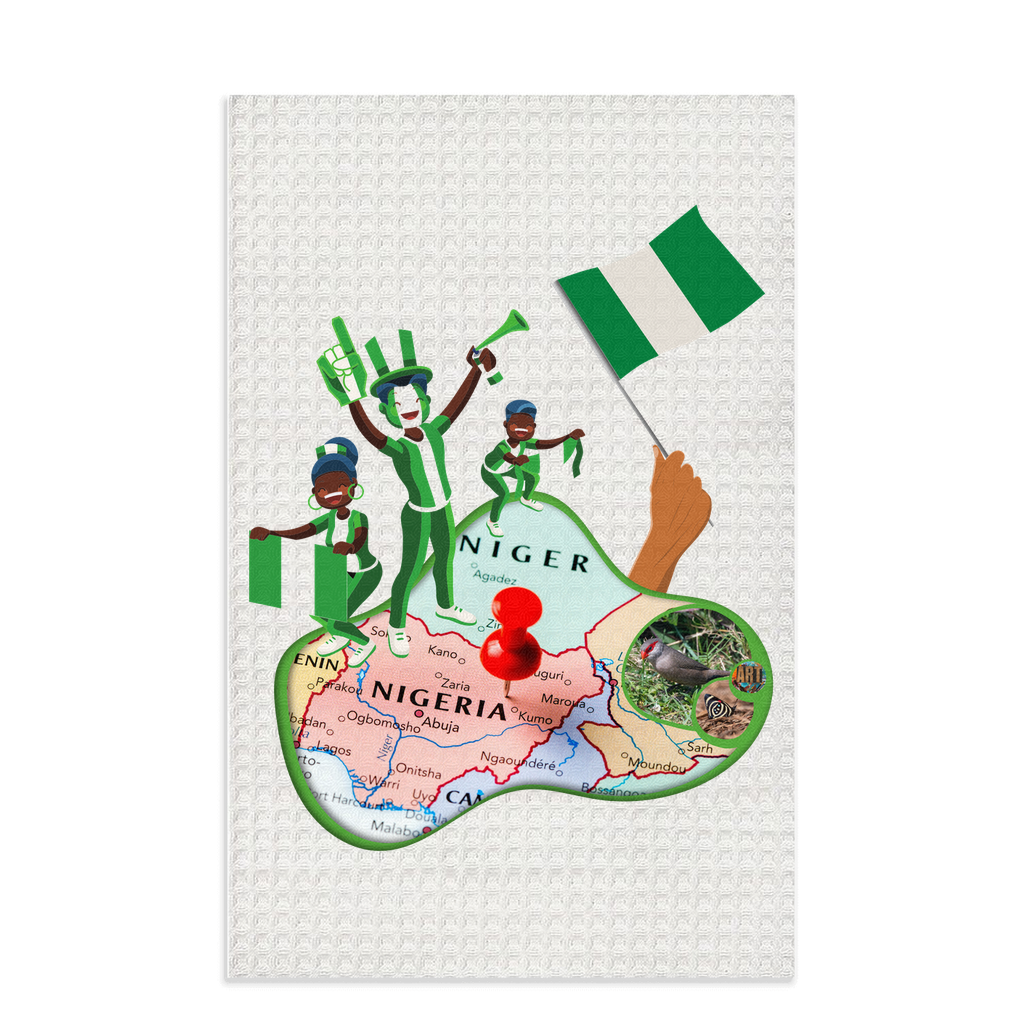 Nigeria Map Dish Towels