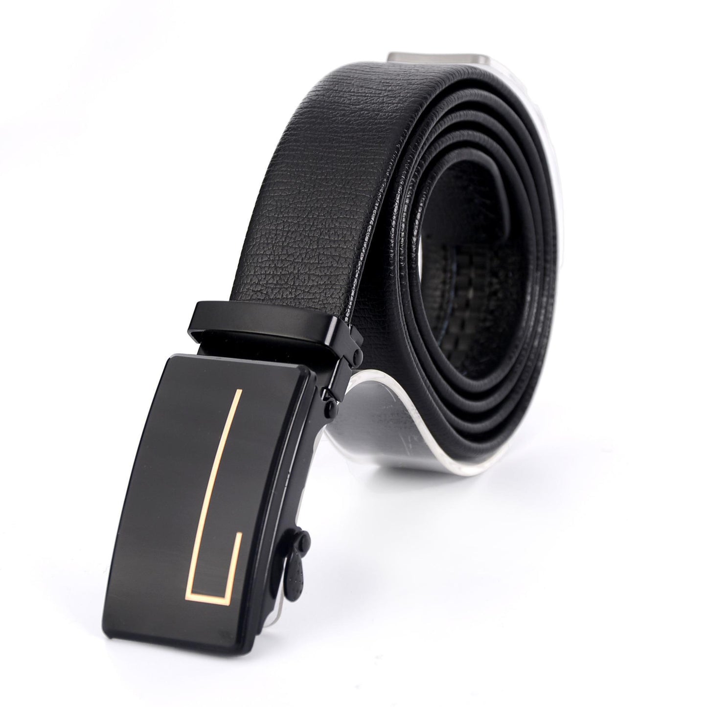 Belt Men's Automatic Buckle Belt Mirror Acrylic Iron Button Men's Business Casual Belt