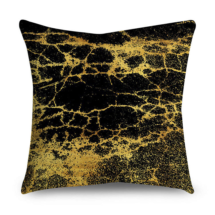 Black gold polyester pillowcase