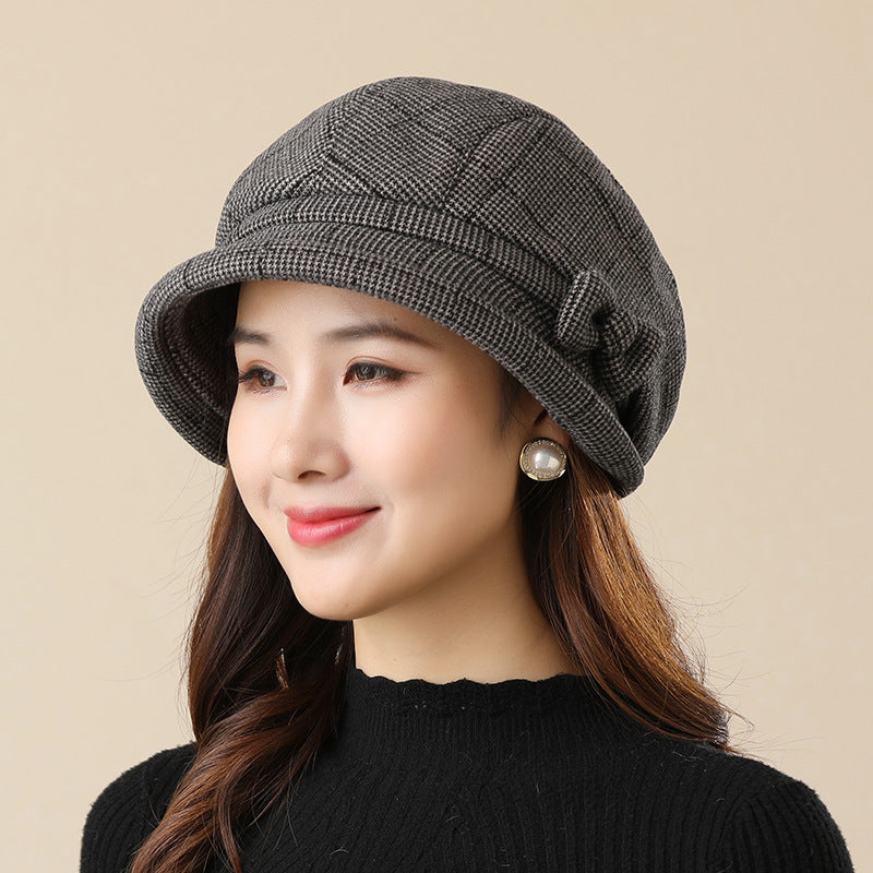 Plaid Warm Fashion Casual All-matching Fisherman Hat