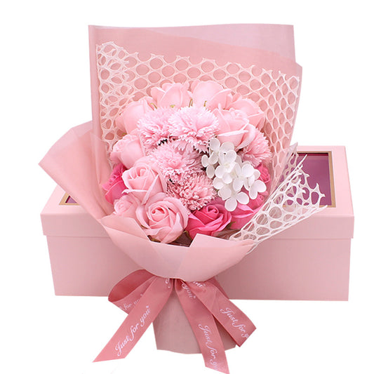 Valentine's Day Gift 19 Rose Soap Bouquet Gift Box