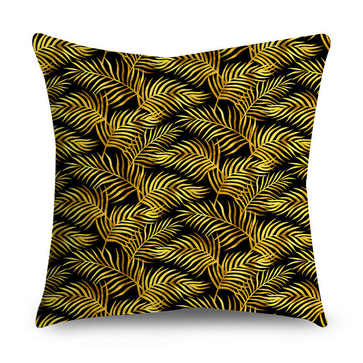 Black gold polyester pillowcase