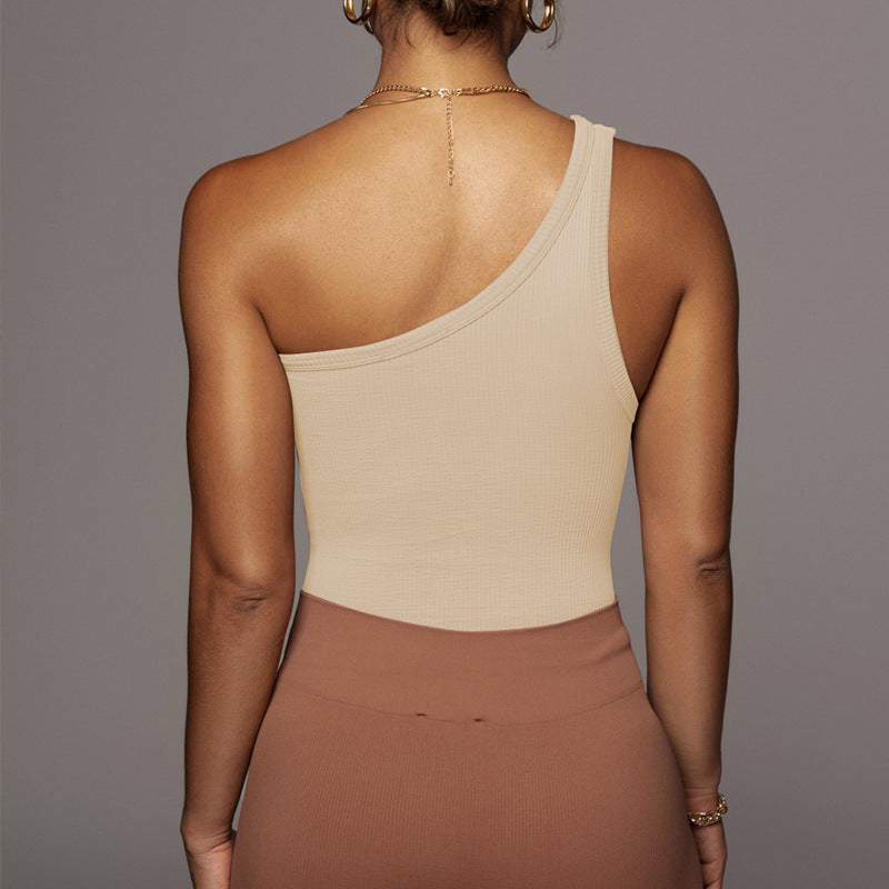 Women's One-shoulder Sleeveless Vest