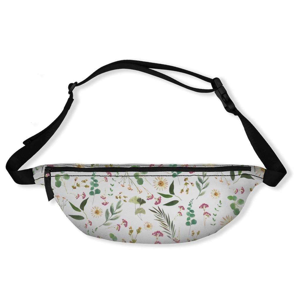 Flower and Leaf Pattern Fanny Packs