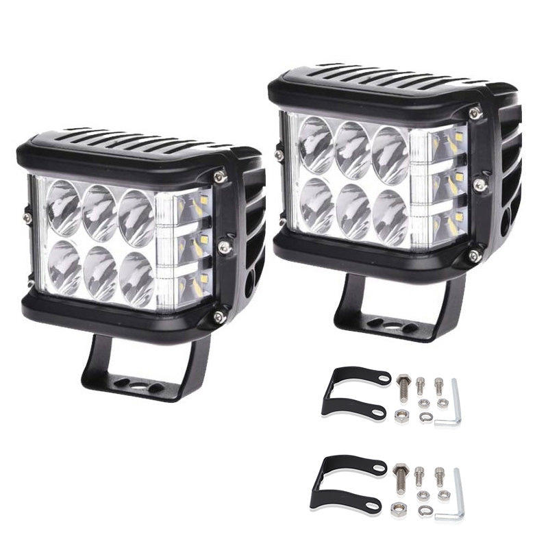 Automobile LED three-sided luminous spotlight