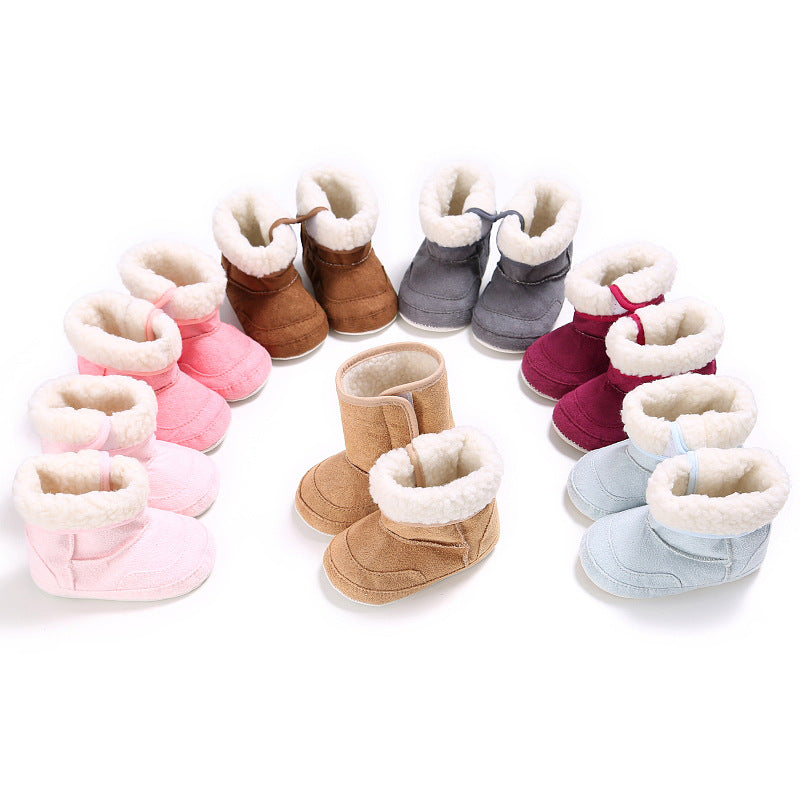 Newborn Baby Girls First Walkers Shoes Infant Toddler Soft Rubber Soled Anti-slip Boots Booties