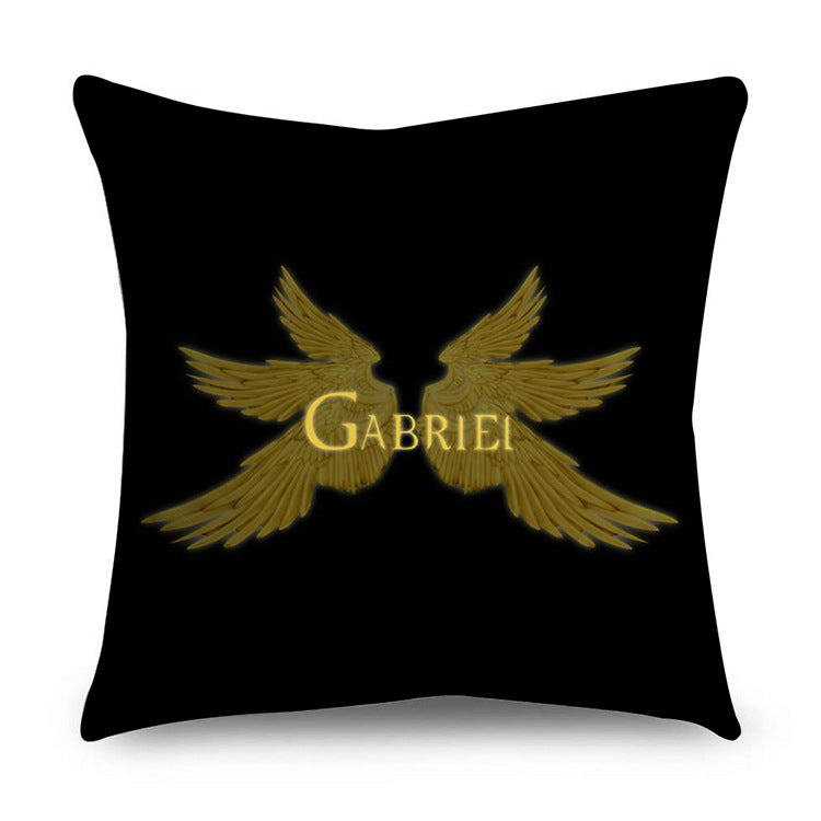 Black gold polyester pillowcase