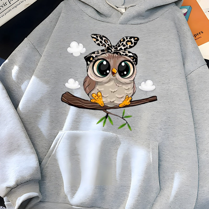 Fashion Women Cute Cartoon Hooded Sweatshirt