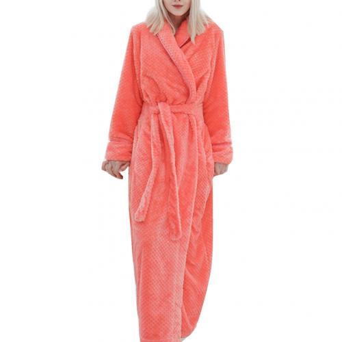 Winter Sleep Bath Robe Women Men Warm Fleece  Robes