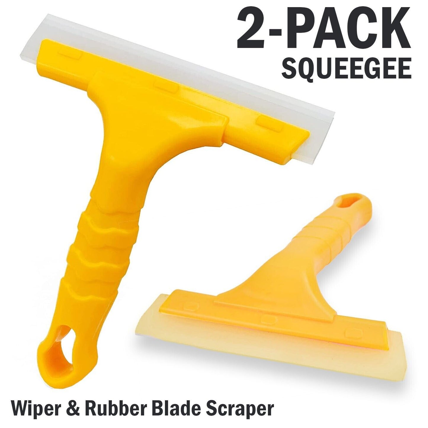 2X Window Squeegee Shower Cleaner Car Home Glass Wash Water Wiper Silicone Blade