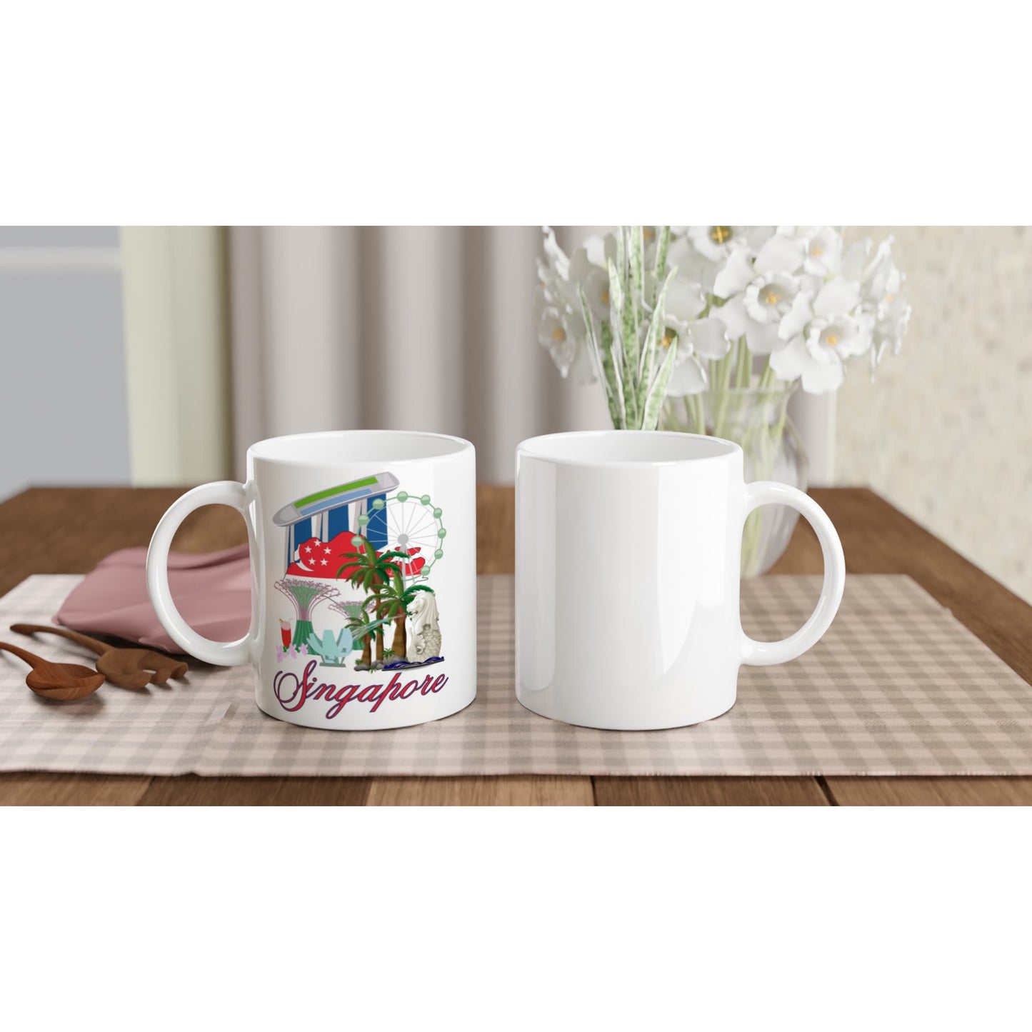 Singapore White 11oz Ceramic Mug