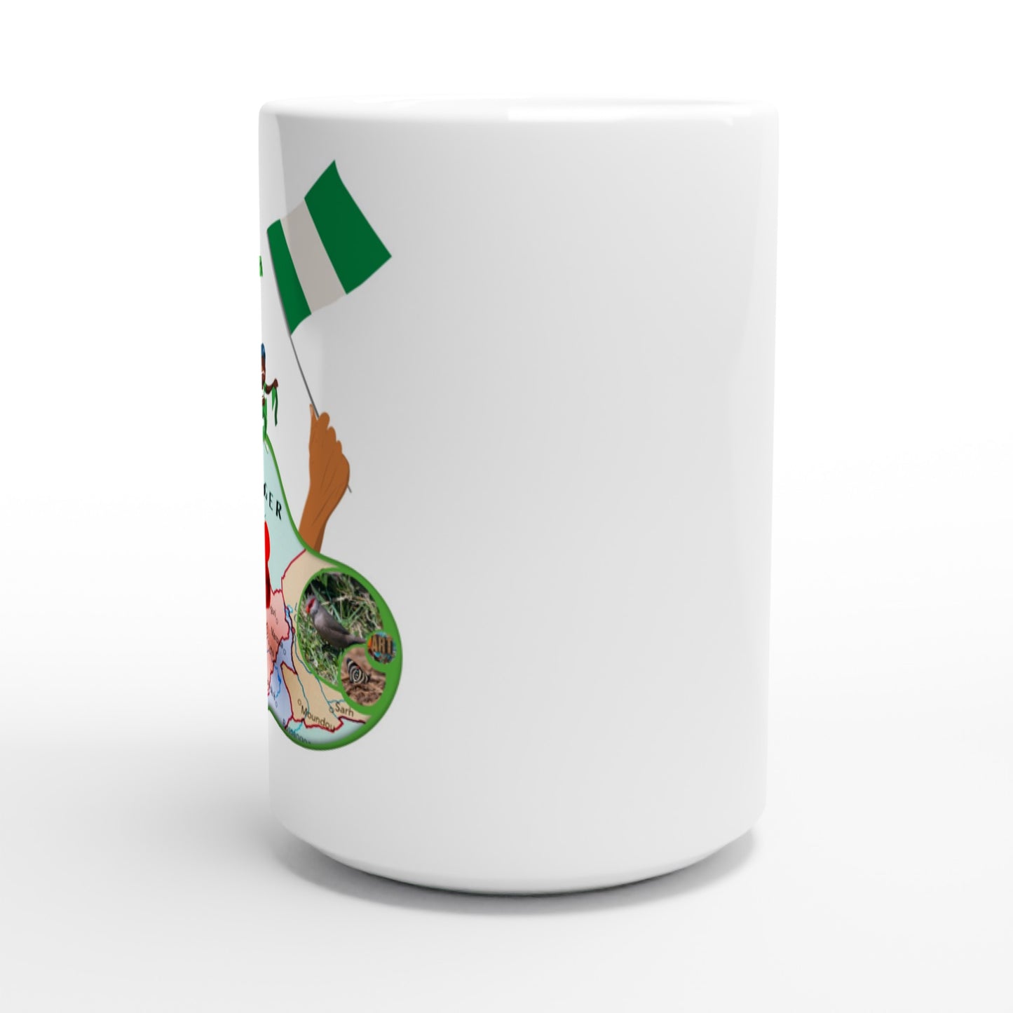 Nigeria Map White 15oz Ceramic Mug