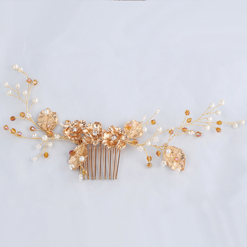 YS803 comb hair crystal diamond disc inserted bride wedding wedding comb handmade jewelry accessories