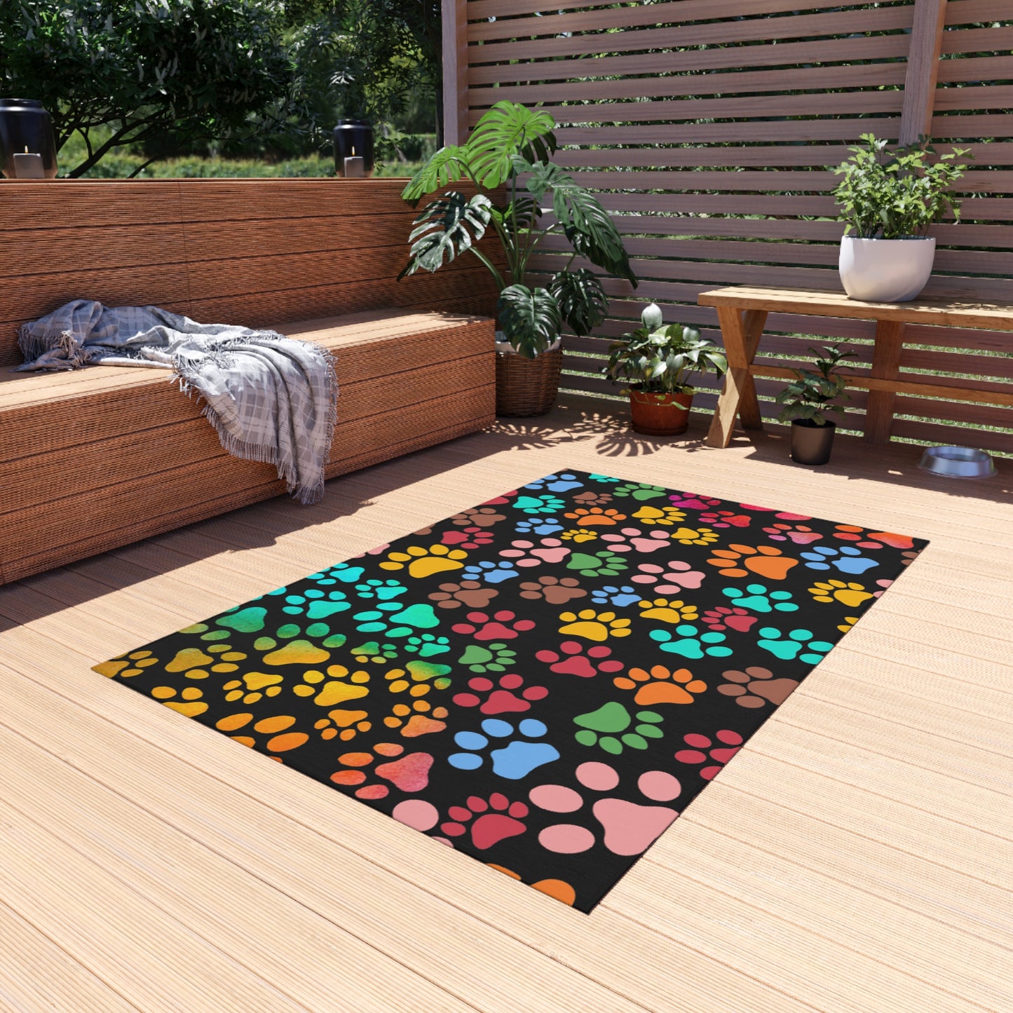 Paws Pattern Outdoor Rug