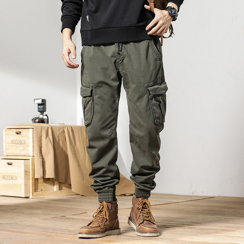 American Velvet Padded Casual Pants Ankle-tied Fashion Brand Cargo Pants