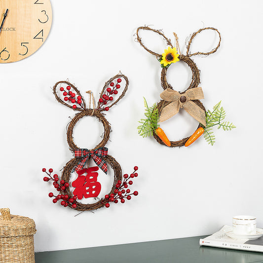 Easter Egg Rabbit Suit Living Room Fu Character Ornaments