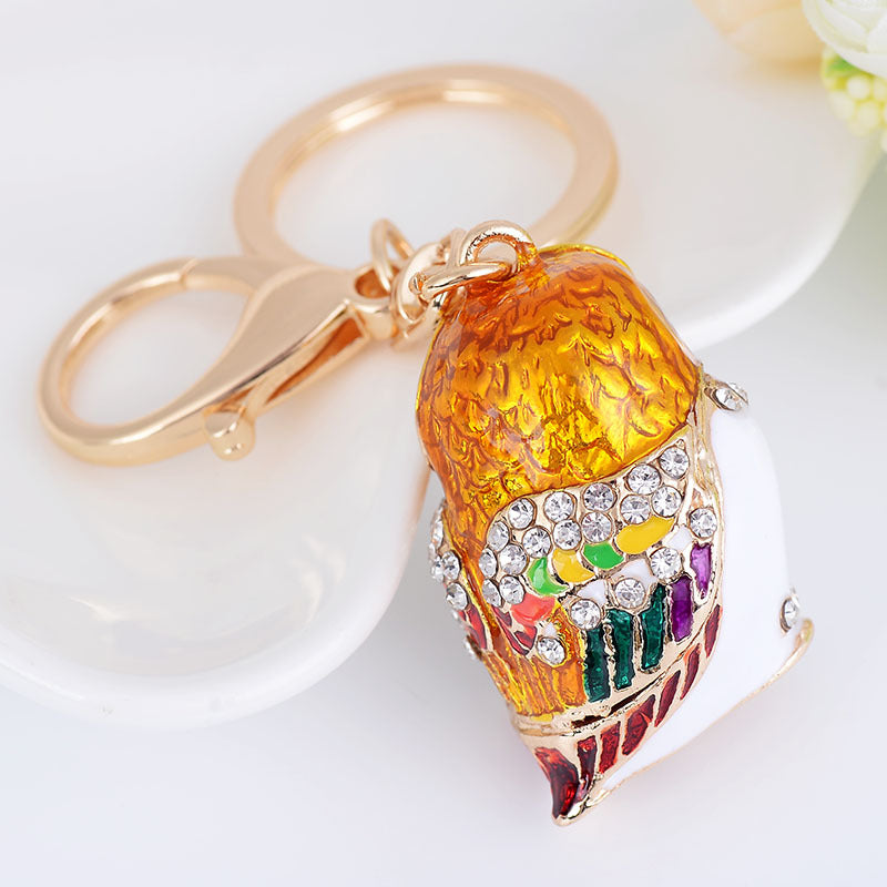 European And American Style Creative Personality Owl Car Key Ring Fashion Women's Bag Hanging Ornament