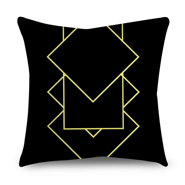 Black gold polyester pillowcase