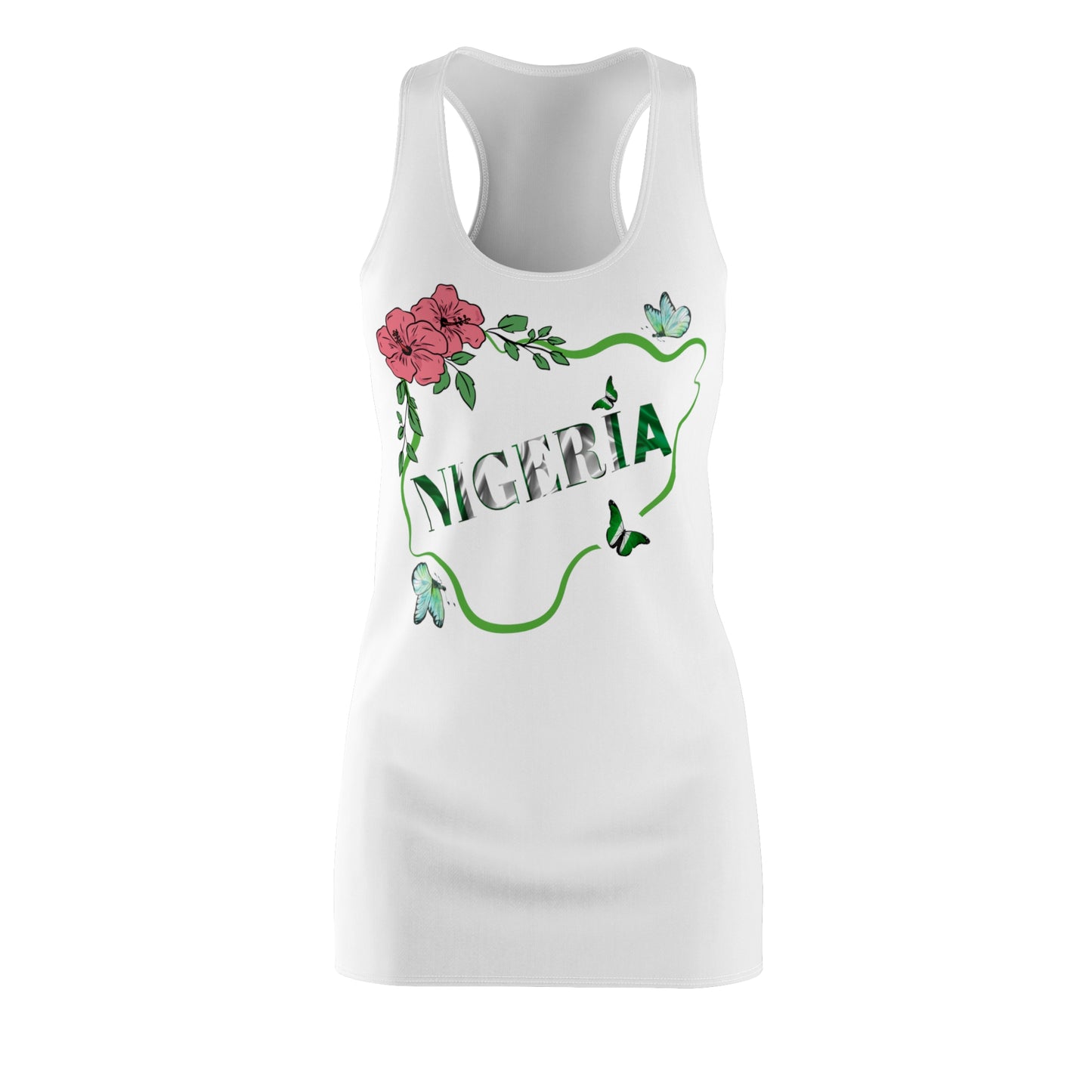 Nigeria Butterfly Women's Cut & Sew Racerback Dress