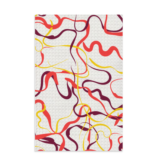 Abstract Line Pattern Dish Towels