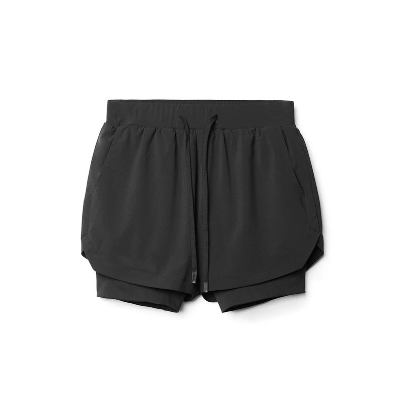 Men's Athletic Shorts Double-layer Fitness Wicking