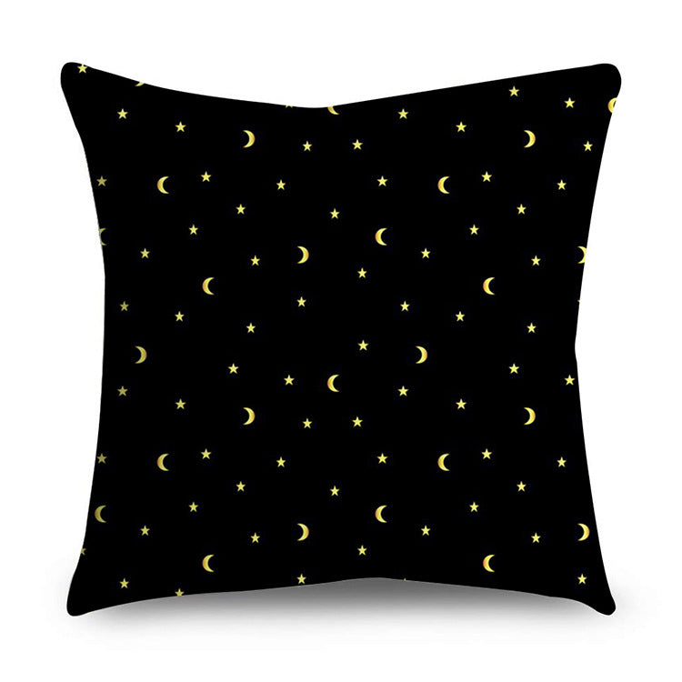 Black gold polyester pillowcase