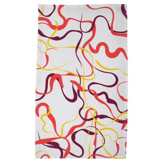 Abstract Line Pattern Tea Towels