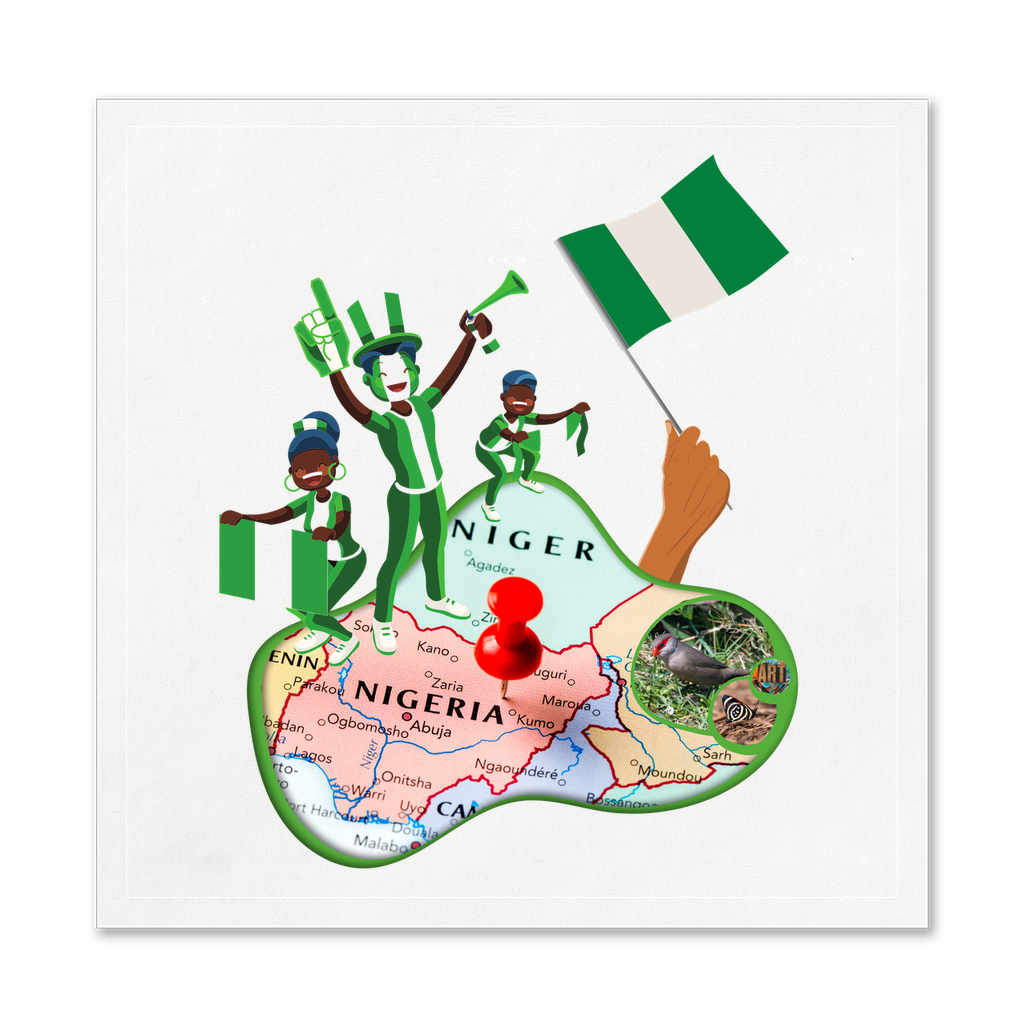 Nigeria Map Uncoined Napkins