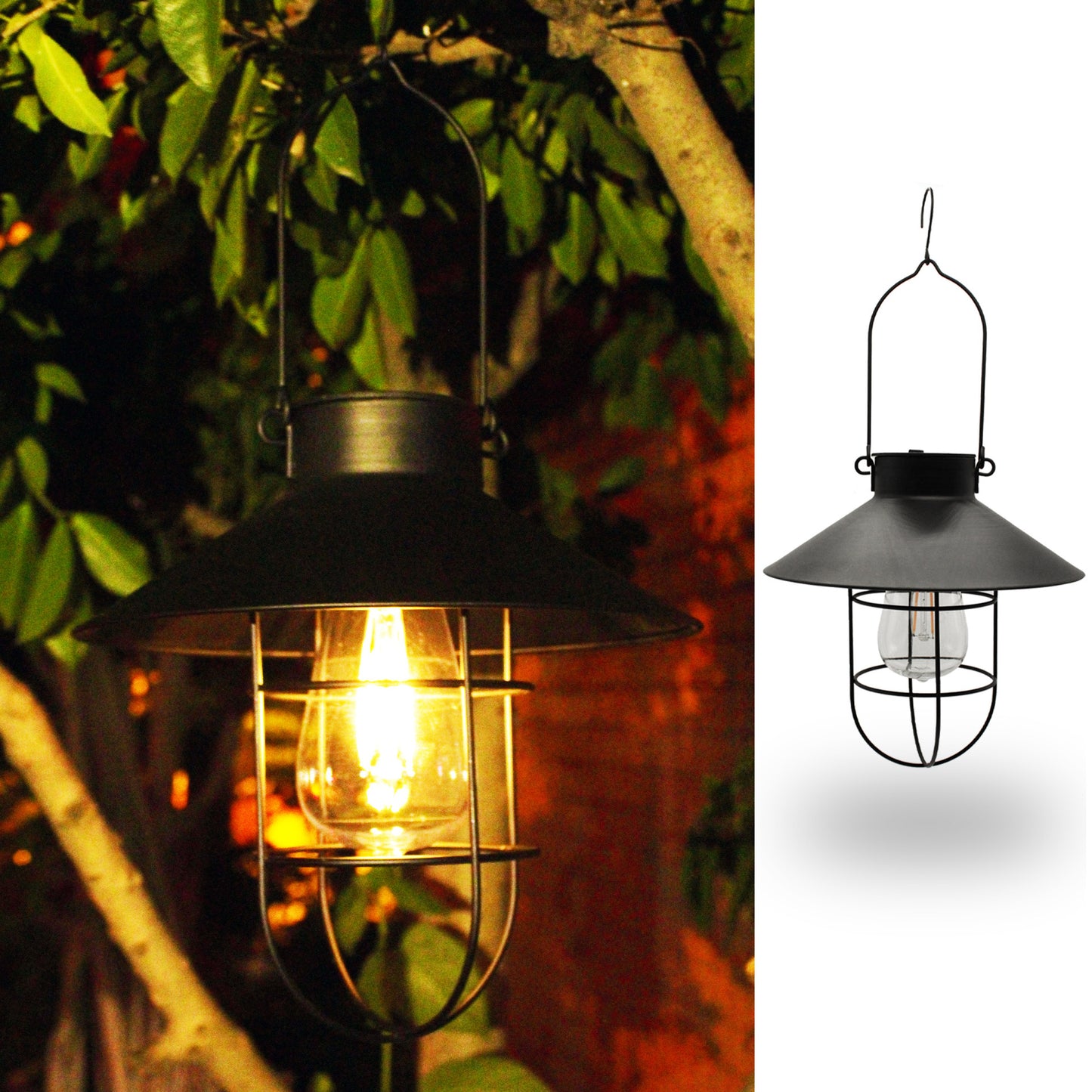 Solar Outdoor Hanging Lights Waterproof Courtyard Lantern