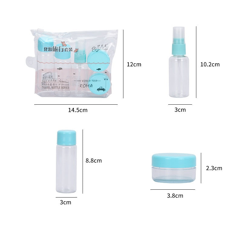 Travel Portable Storage Bottle Suit 5-piece Set Cosmetic Empty Bottle Shower Gel Storage Bottle Tools