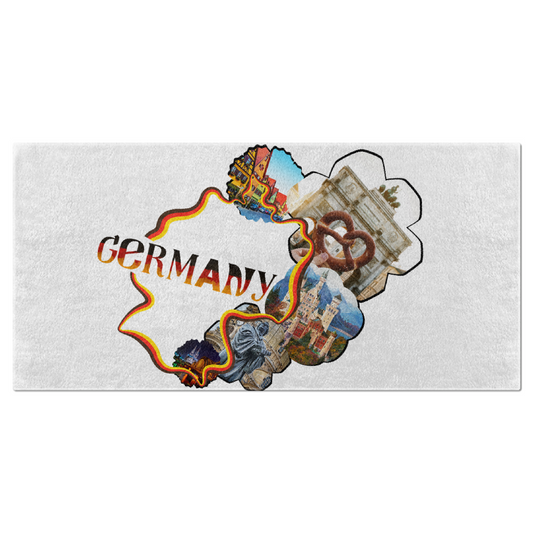 Germany Map Bath Towels