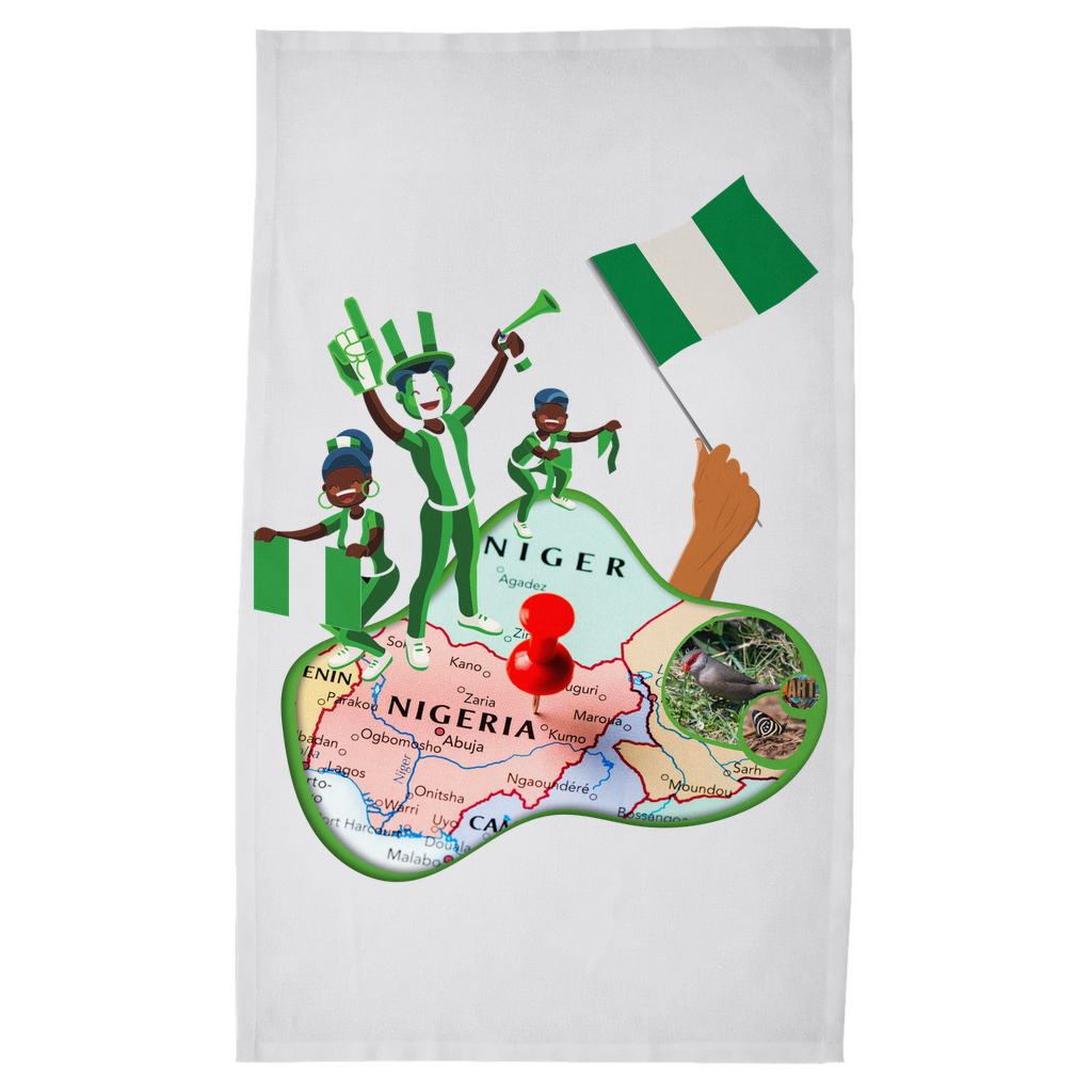 Nigeria Map Tea Towels
